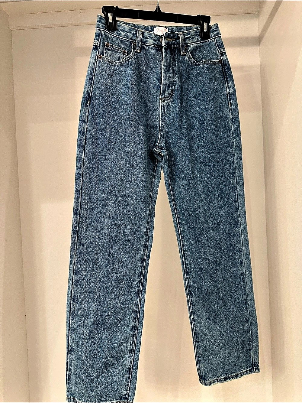 Pink Lily size 26 My Favorite Medium Wash High Waisted Straight Jean Women's.